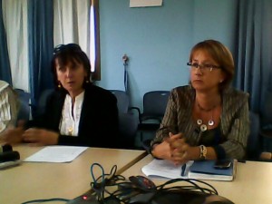 De gauche à droite, Mmes Miria Pigato et Galina Satirova. Photo: Burkina24
