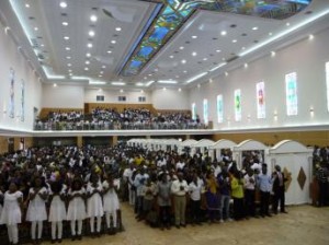 L'Eglise universelle du royaume de Dieu dans le centre de Luanda en Angola