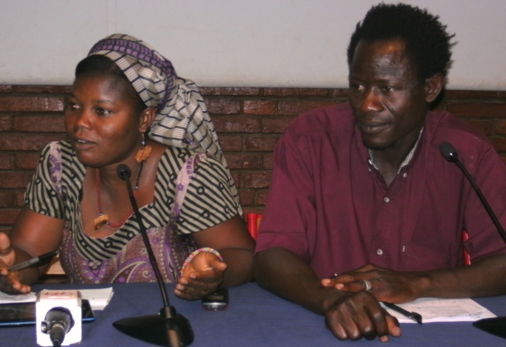 De gauche à droite: Mamounata Nikiéma Secrétaire Générale et Wabinlé Nabié, Président de AFRICADOC Burkina