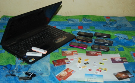 Le matériel saisi avec le délinquant. Ph.B24