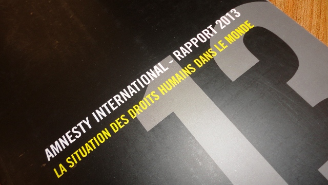 Le rapport 2013 d'Amnesty International (Ph : B24)