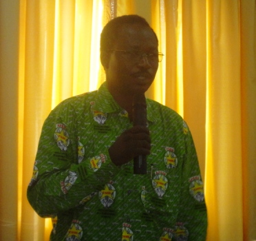 Gabriel Compaoré, représentant l'ASMADE, facilitateur du Groupe thématique : "Nous lançons le groupe thématique" (Ph : B24)