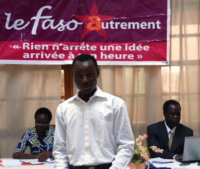 Aristide Ouédraogo, doctorant et membre de l'équipe d'experts ayant travaillé sur le projet de société du parti. Ph.B24