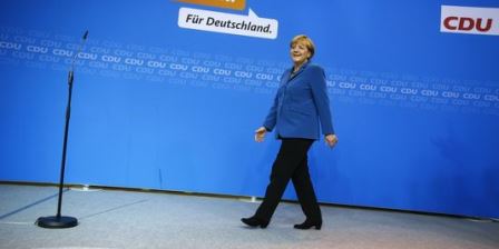 La candidate vainqueur aux élections législatives allemande, Angela Merkel (PH:DR)
