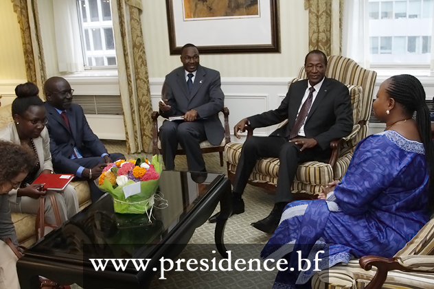 La Procureure de la CPI  a été reçue en audience par le Président du Faso (Ph : Présidence du Faso)