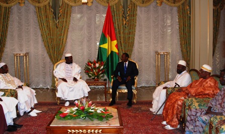 Les premiers responsables de la communauté musulmane ont été reçus ce samedi 14/09/2013 par le Président du Faso. Ph.B24