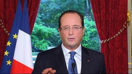 Le président français, François Hollande lors de son intervention sur l'affaire Leonarda Dibrani (Ph:DR)