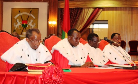 Les premiers présidents des hautes juridictions du Burkina. 