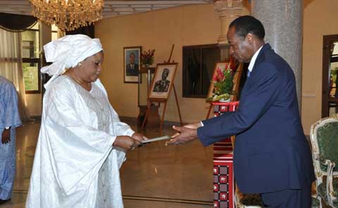 Anta Coulibaly Diallo a présenté ses lettres de créance le 17 septembre dernier au Président du Faso