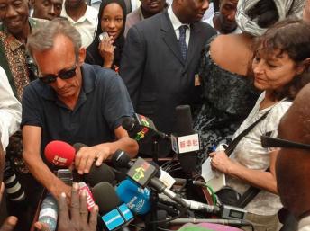 Claude Verlon et Ghislaine Dupont à Kidal au Mali, en juillet dernier (Ph : RFI)