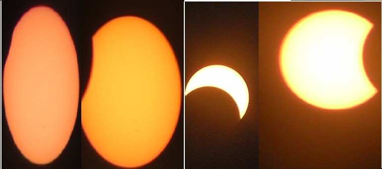 L'évolution de l'éclipse selon les images envoyées par un lecteur de Burkina 24 (Ph : DR)
