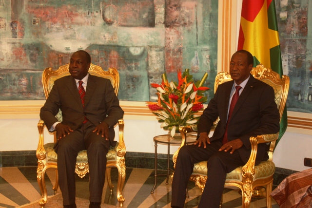 Zéphirin Diabré en audience avec le Chef de l'Etat Blaise Compaoré (Ph : DR)