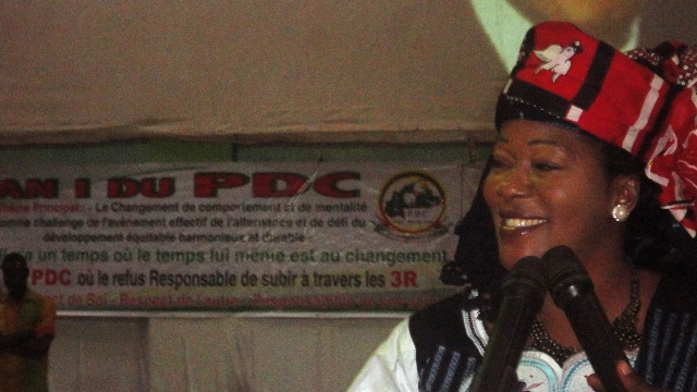 Saran Sérémé à l'AN 1 de son parti, le PDC, le 15 décembre 2013 (Ph : B24)
