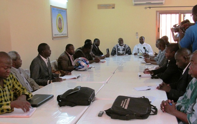 La rencontre entre les maires UPC et le président du parti à Ouaga, ce 28 janvier 014 (Ph : B24)
