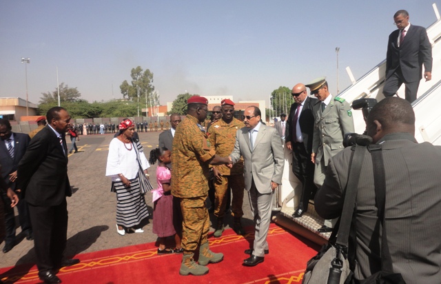 Le président mauritanien, Mohamed Ould Abdel Aziz, a atterri sur le sol burkinabè.