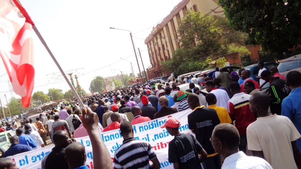 Les manifestants sortis réclamer justice pour Nobert Zongo, ce samedi (copyright Burkina24)