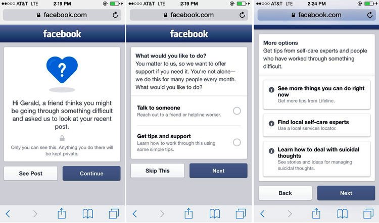 Facebook lance une nouvelle fonctionnalité pour empêcher les actes suicidaires sur le réseau.