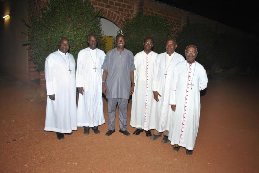 Gilbert Ouédraogo avec les évêques