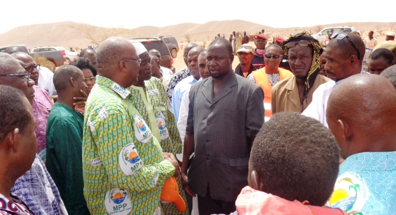 Le président du MPP a rencontré le Vice-président du Syndicat national des orpailleurs, Souli Moustapha. (©Burkina24)