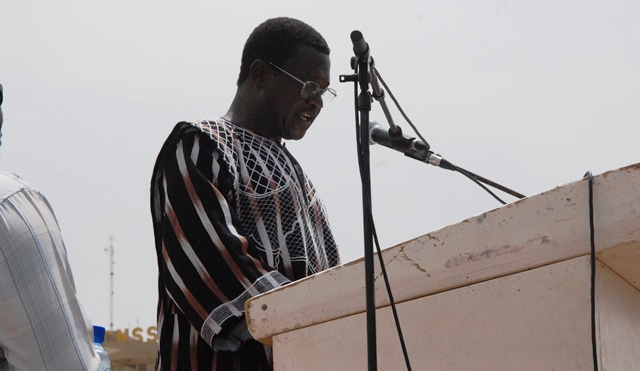 Yamba Georges Koanda, président de mois des centrales syndicales  © Burkina24