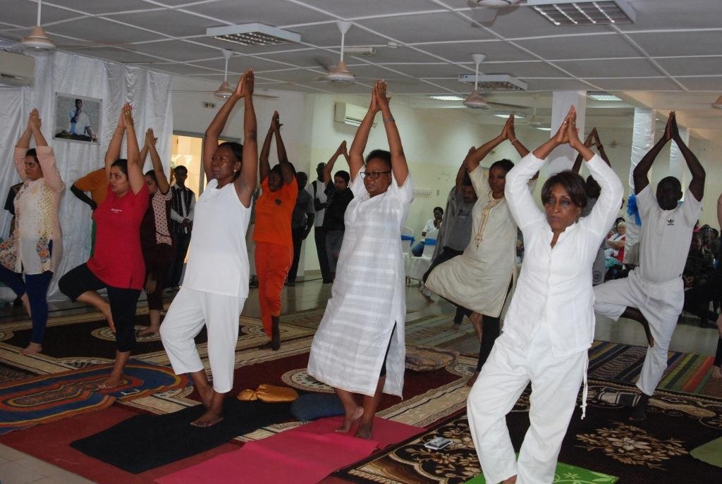 Les yogis ont permis au public présent de voir comment se pratique le yoga