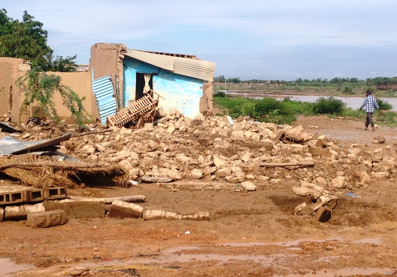Plusieurs maisons ont été détruites par la pluie © Burkina24