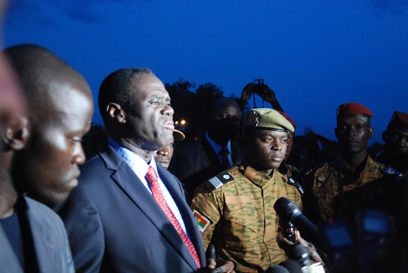 Michel Kafando s'adressant aux journalistes © Burkina24 