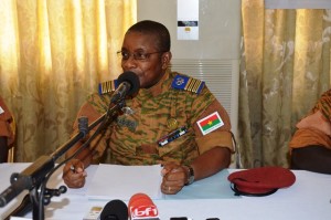 Le Colonel-major Oumarou Sawadogo, président du comité d'organisation du 55ème anniversaire s'exprimant sur l'idée de raffermissement de la vocation militaire.