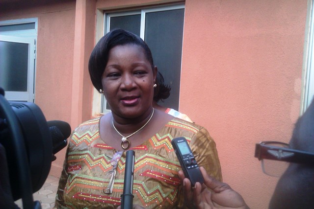 Le ministre Bibiane Boni, en charge de la promotion de la femme, a représenté le gouvernement 