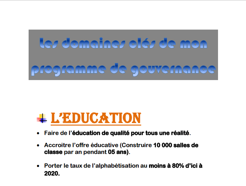 projet de societe une