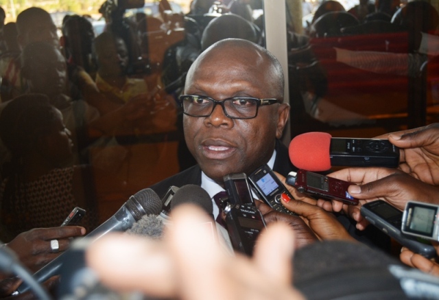 Le ministre de la communication et des relations avec le Parlement, Remi Dandjinou.