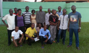 Les membres de l’Amicale des Etudiants Burkinabé de l'Ecole Nationale Supérieure de Statistique et d’Economie Appliquée, AMEB-ENSEA.