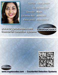 Pièce d'identité falsifiée et découvert grâce à "Counter-fight" de Cryptocodex.