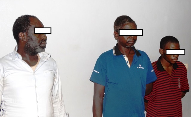 Les trois complices interpellés au cours de l'enquête policière.