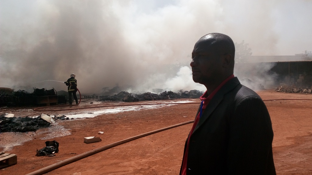 Les dégâts sont énormes, selon Mahamoudou Diabo, chef du département achats et logistiques de l'ONATEL  © Burkina24