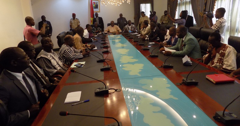 L'opposition burkinabè a rencontré le Président du Faso, le 7 juillet 2016.