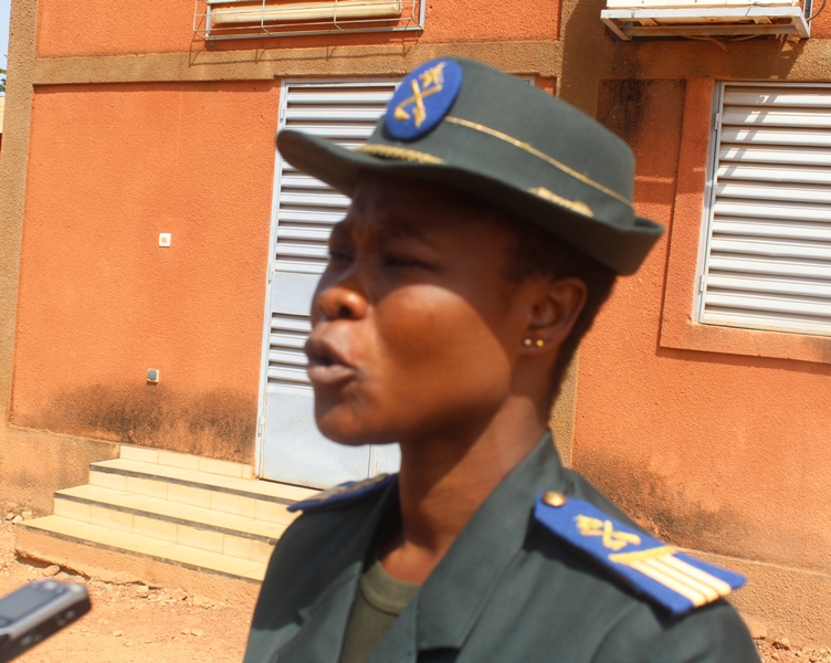 La seule dame de la promotion, capitaine Amoin Koffi de la Côte d’Ivoire