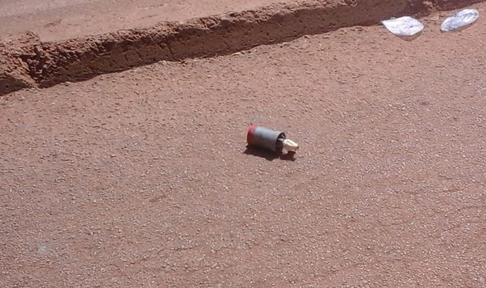 Des douilles de gaz lacrymogène