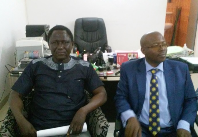Sawadogo Lassané Esaie, président de la Chambre (à droite) et Soulama Jean Luc, secrétaire général