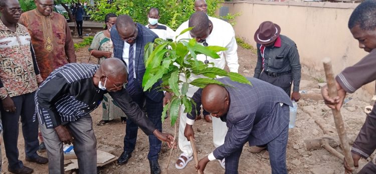 A l’issue de la cérémonie d’installation du nouveau directeur académique les premiers responsables de l’école ont procédé à la plantation d’arbres